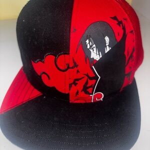 NWOT Naruto Shippuden Itachi Uchicha Akatsuki Trucker Hat Anime SnapBack